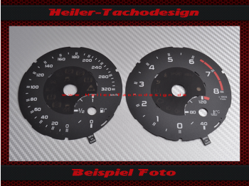 Tachoscheiben für Mercedes SL63 AMG ab 2012 W231 R231 mit Distronic Mph zu Kmh