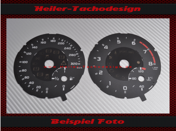 Tachoscheiben für Mercedes ML W166 GL X166 ML63 GL63 AMG ab 2012 mit Distronic 200 Mph zu 320 Kmh