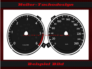 Speedometer Disc for VW Jetta 2012 to 2014 without TankTemp Diesel Mph to Kmh