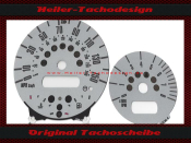 Tachoscheibe für Mini R50 JCW John Cooper Works Design GP 150 Mph zu 250 Kmh Symbole - 1 ca.Ø15cm
