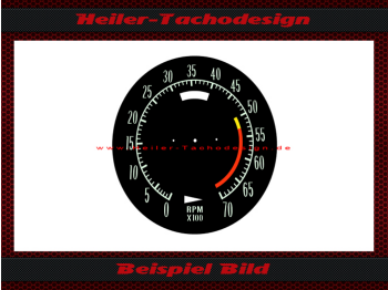 Drehzahlmesser Zifferblatt Aufkleber für Chevrolet Corvette C3 1968 bis 1977 ab 5000 UPM