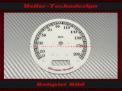 Tachoscheibe für Harley Davidson Fat Boy Spezial 2008 bis 2016 FLSTFB Ø100 Mph zu Kmh
