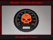 Tachoscheibe für Harley Davidson Fat Boy Spezial 2008 bis 2016 FLSTFB Ø100 Mph zu Kmh