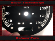 Tachoscheibe für Harley Davidson Fat Boy Spezial 2008 bis 2016 FLSTFB Ø100 Mph zu Kmh