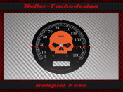 Tachoscheibe für Harley Davidson Fat Boy Spezial 2008 bis 2016 FLSTFB Ø100 Mph zu Kmh