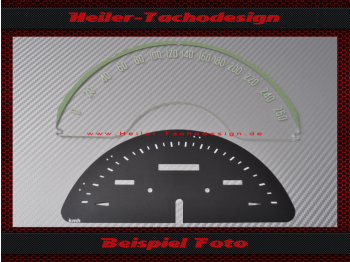 Speedometer disc speedometer glass for Chevrolet Corvette C1 1958 to 1962 160 Mph to 260 Kmh