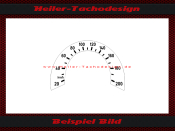 Tacho Aufkleber BMW R75 R75/5 Mph zu Kmh