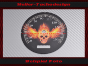 Speedometer Disc for Harley Davidson Fat Boy FLSTF 2004 to 2006 Ø100 Mph to Kmh
