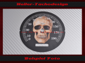Tachoscheibe für Harley Davidson Fat Boy FLSTF 2004 bis 2009 Ø100 Mph zu Kmh