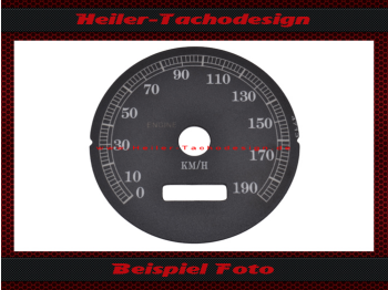 Speedometer Disc for Harley Davidson Dyna Super Glide 1999 Ø80 Mph to Kmh
