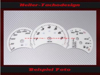 Speedometer Disc for Porsche Boxster S 986 Tiptronic before Facelift 180 Mph to 300 Kmh