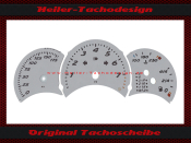 Tachoscheibe für Porsche 986 Boxster S Tiptronic vor Facelift 180 Mph zu 300 Kmh