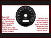 Speedometer Disc for Harley Davidson Electra Ultra Glide 2000 to 2003 Ø80 Mph to Kmh