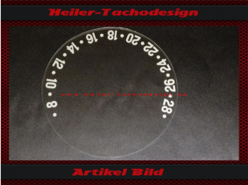 Tacho Glas für Traktormeter Güldner G30S G45S G50S 7 bis 29 Kmh