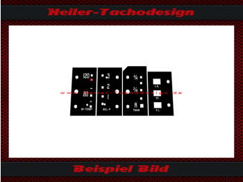 Mittelinstrument Aufkleber für Mercedes W110 kleine Heckflosse