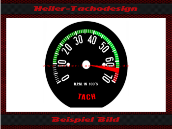 Drehzahlmesser Zifferblatt für Chevrolet Corvette C1 1958 bis 1962 7000 UPM - 3