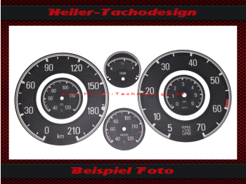 Set Tacho Aufkleber für Mercedes Benz 190 SL W121 B II