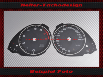 Tachoscheiben für Audi Q5 8R 2008 bis 2016 Benzin 160 Mph zu 260 Kmh