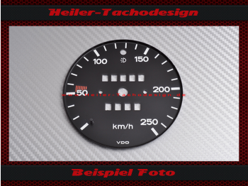 Tachoscheibe für Porsche 911S 1974 bis 1976 Mph zu Kmh