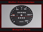 Tachoscheibe Porsche 911S 1974 bis 1976 Mph zu Kmh