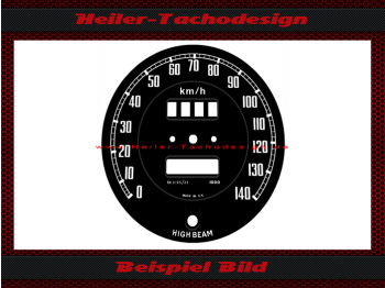 Tachoscheibe für Smiths 0 - 140 Kmh Ø 92 mm