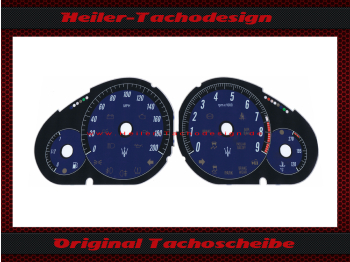 converted from MPH t Maserati Quattroporte 2009-2012 Replacement tacho dials