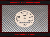 Speedometer dial MZ RT 125 IWL Wiesel Berlin IFA 0-100...
