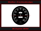 Speedometer Disc for Smiths 0 to 200 Kmh Ø 110 mm