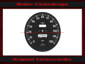Speedometer Disc for Smiths 0 to 200 Kmh Ø 110 mm Mph to Kmh