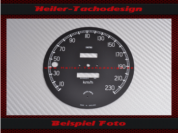 Speedometer Disc for Jaguar XK 150 Ø 110,0 mm 1 Loch Mph to Kmh