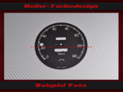Speedometer Disc for Jaguar XK 150 Ø 110,0 mm 1 Loch Mph to Kmh