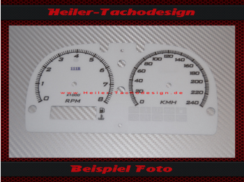 Tachoscheibe für Lotus Rover Elise Sport 135 2003 150 Mph zu 240 Kmh