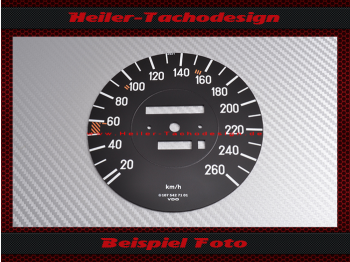 Tachoscheibe für Mercedes W107 R107 500 SL elektronischer Tacho 160 Mph zu 260 Kmh