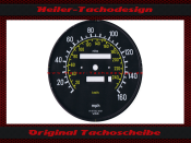 Tachoscheibe für Mercedes W107 R107 500 SL elektronischer Tacho 160 Mph zu 260 Kmh