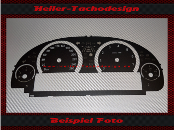 Speedometer dials for BMW F06 F12 F13 650i Gran Coupe large display 160 Mph to 260 Kmh 7000 UPM