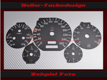 Tachoscheiben für Mercedes R129 Mopf SL500 1995 bis 1998 Mph zu Kmh