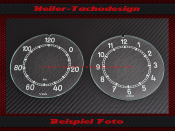 Speedometer oder Clock Glass Scales Vorkrieg Ø 97...