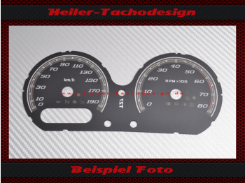 Tachoscheibe für Harley Davidson Ultra Glide Tourer 2014 Mph zu Kmh