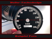 Speedometer Disc for Harley Davidson Road King 1995 Ø100 Mph to Kmh