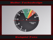 Drehzahlmesser Scheibe für Porsche 911 bis 8000 UPM 6 Uhr Stellung Farbig