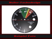 Drehzahlmesser Scheibe für Porsche 911 bis 8000 UPM...