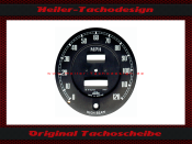 Speedometer Disc for MG MGA 1600 MK2 1622 1961 Jaeger Ø 92 mm 120 Mph to 200 Kmh