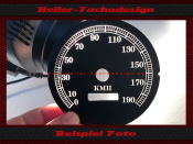 Speedometer Disc for Harley Davidson Fat Boy 1997 Ø100 Mph to Kmh