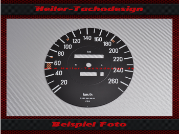 Tachoscheibe für Mercedes W107 R107 500 SL elektronischer Tacho 160 Mph zu 260 Kmh