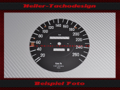 Tachoscheibe für Mercedes W107 R107 500 SL elektronischer Tacho Mph zu Kmh