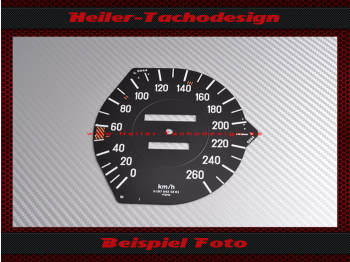 Tachoscheibe für Mercedes W107 R107 450 SL mechanischer Tacho Mph zu Kmh - 1