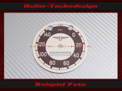 Speedometer Disc for Adler M250 0 to 140 Kmh Ø76 mm
