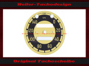 Speedometer dial Adler M250 0-140 kmh 2 window Ø76 mm