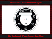 Speedometer dial Adler M100 0-100 kmh Ø56 mm