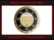 Speedometer Disc for NSU Lux 0 to 120 Kmh Ø75 mm - 1